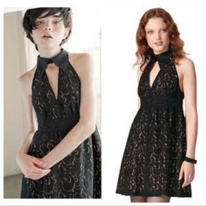 Anna Sui Gossip Girl Y2K Target Collection Black Lace Collared Mini Dress